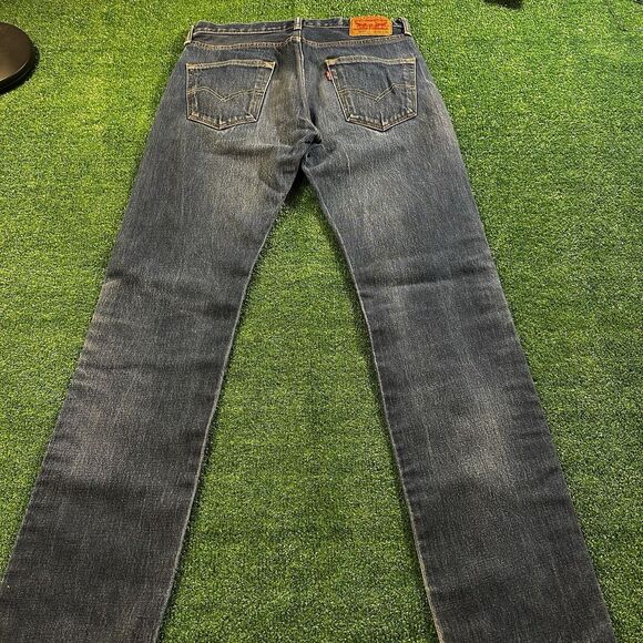 Levi’s 501 Button Fly Men’s Blue Jeans Size 31x34 - Picture 15 of 16